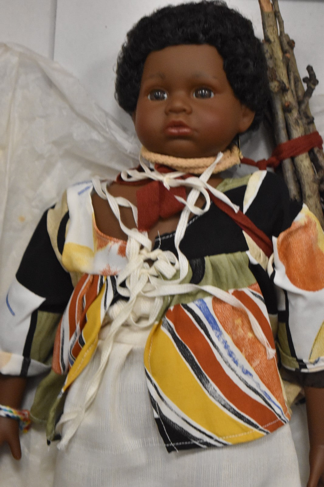 Vintage D'Azucar Tom Black Life-Like Boy Doll Boxed Swing Tag 46cm