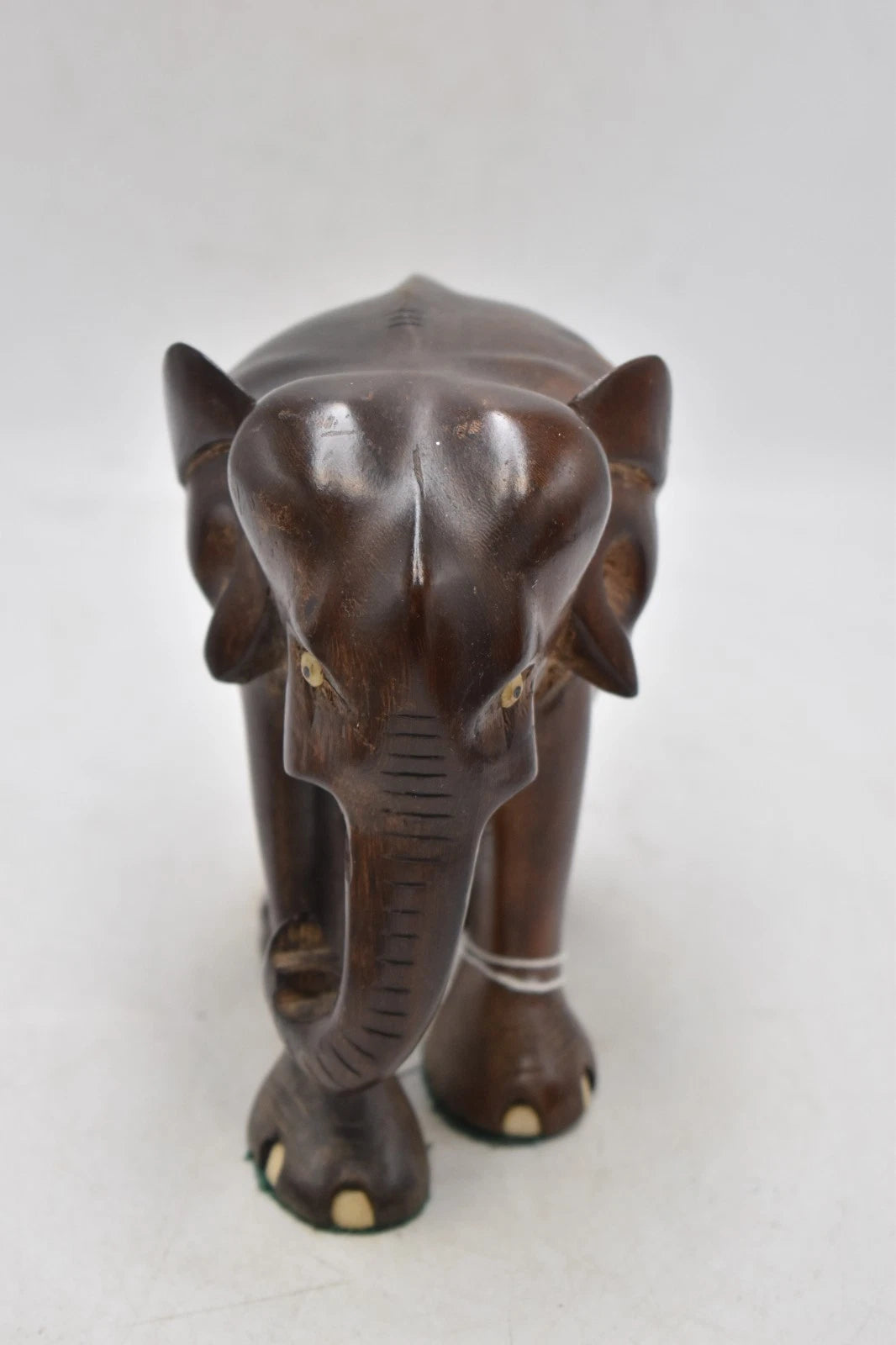 Antique Teak Wooden Elephant Statue Figurine Hand Carved