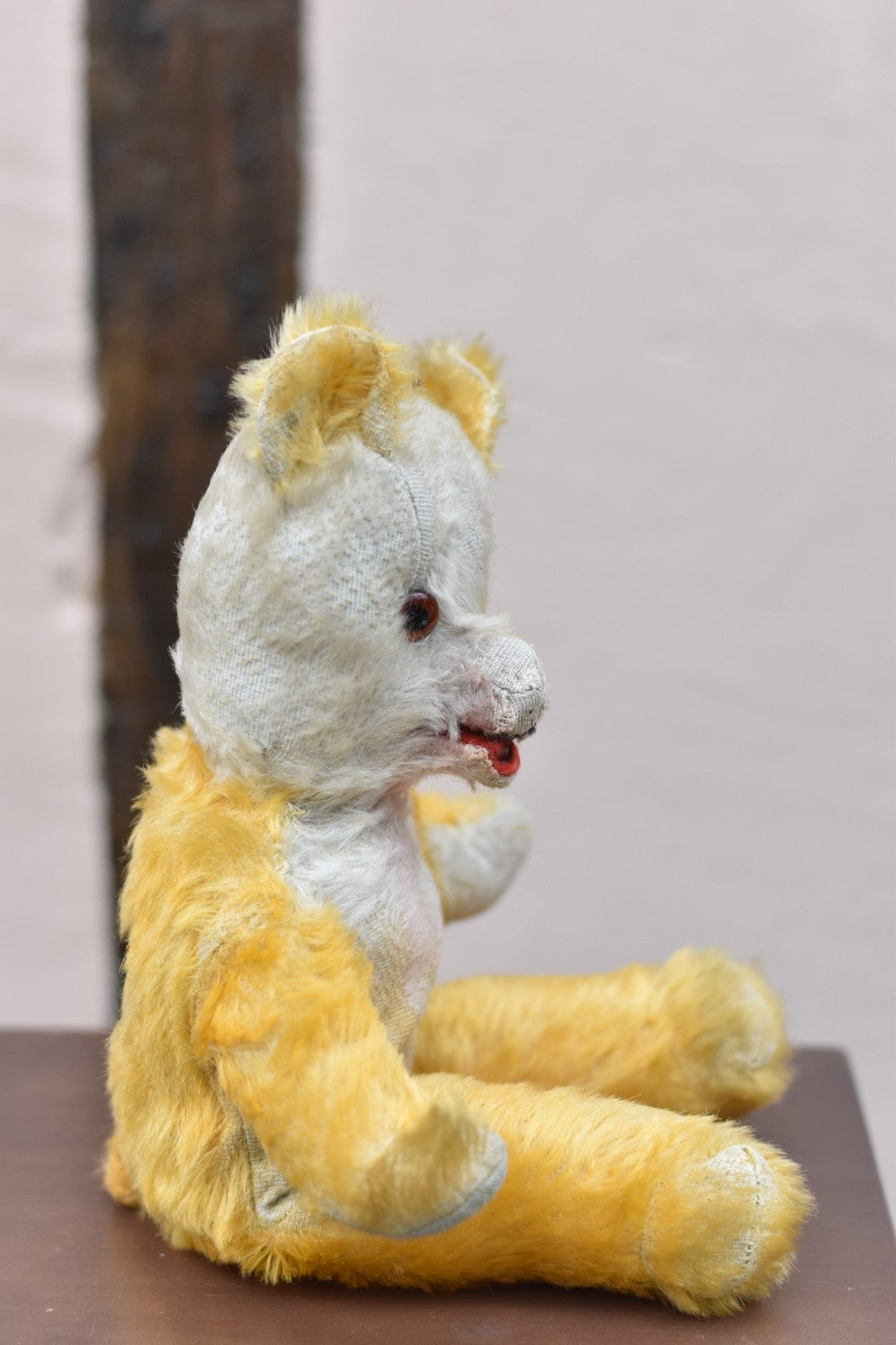 Vintage 1950s Tara Toys Mohair Teddy Bear 38cm, Laughing Teddy Bear Open Mouth
