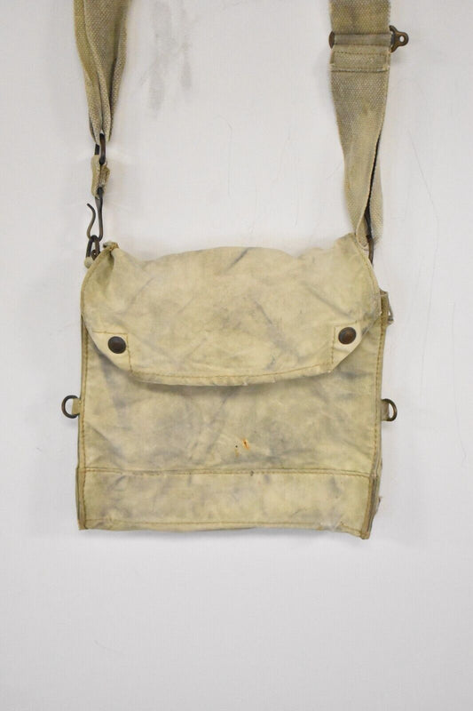 British Army WWII Gas Mask Bag – Respirator Haversack Mk V (Mark 5) – 1937 MECO