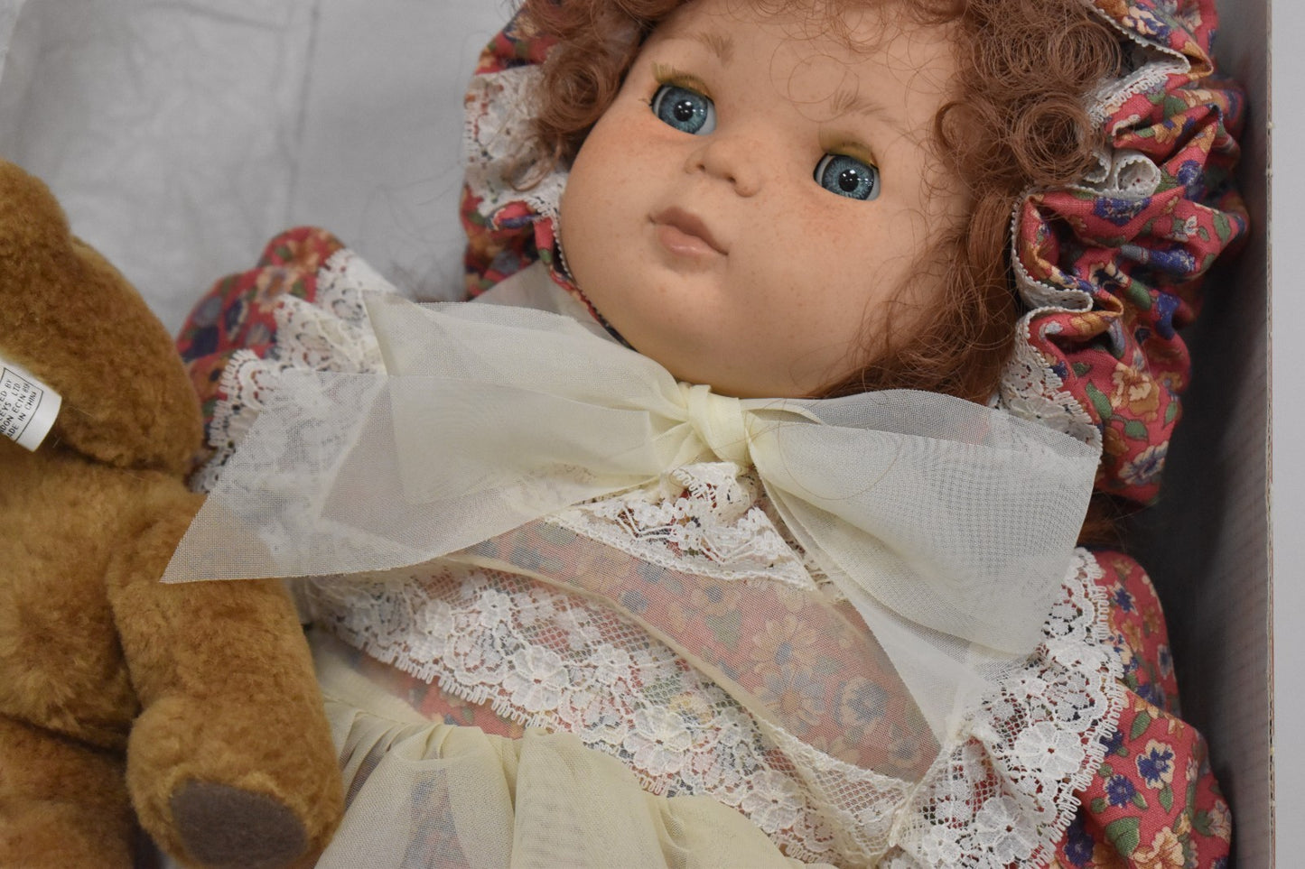 Vintage D'Azucar Blinking Life-Like Girl Doll Boxed Swing Tag 50cm