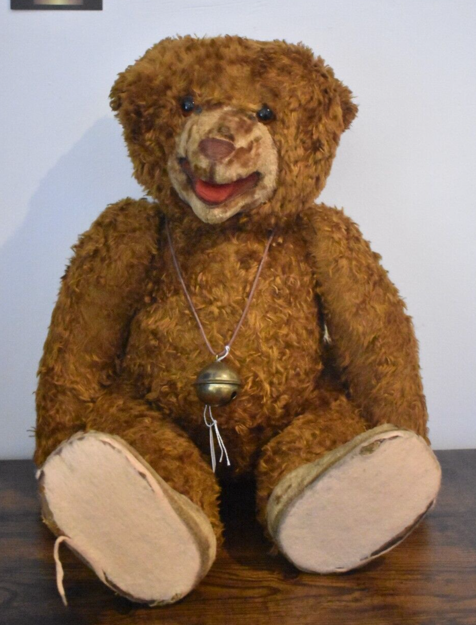 Antique Vintage 1920s Bing Teddy Bear – Fully Jointed Mohair- 56cm