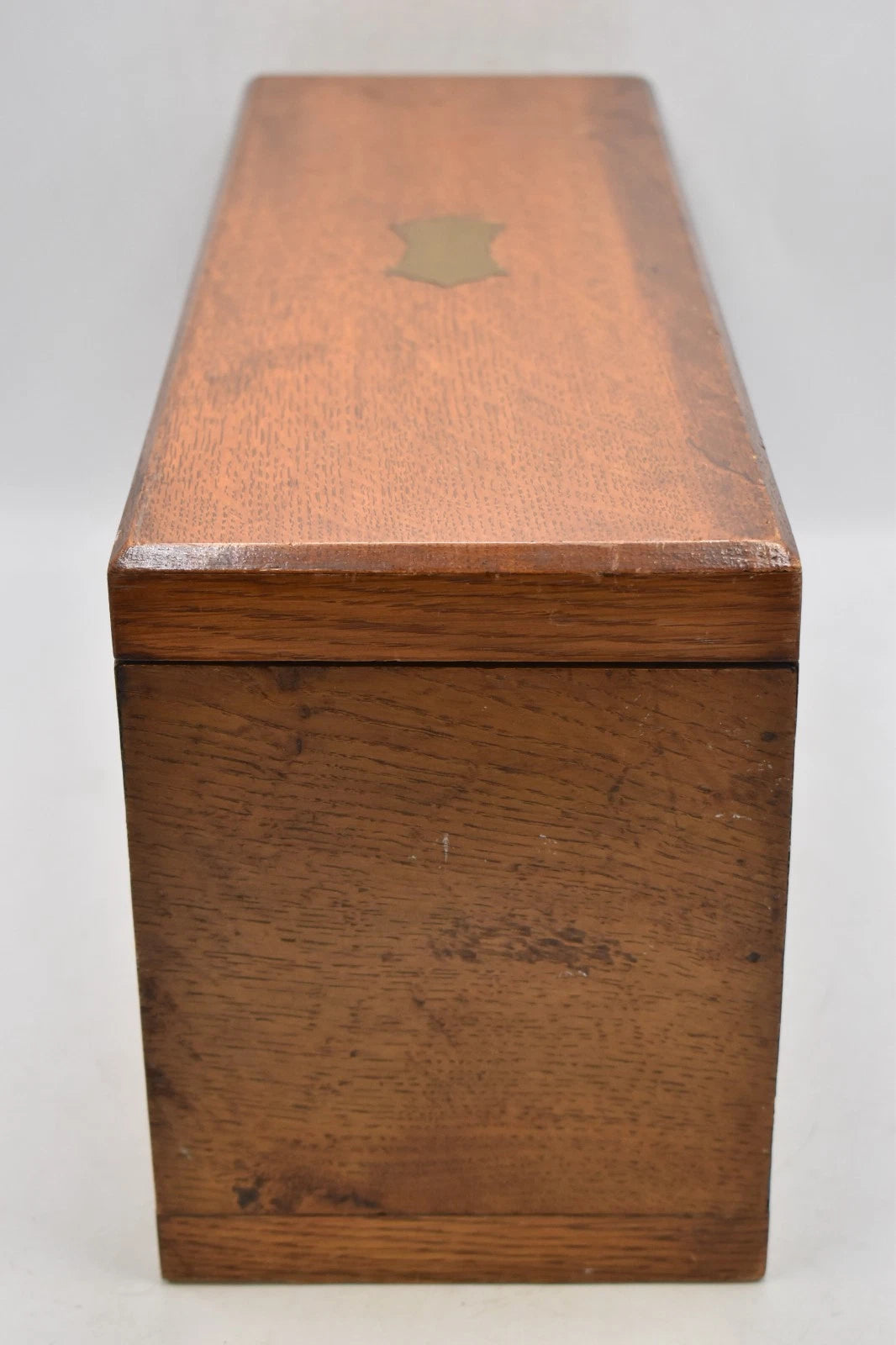 Antique Edwardian Oak Officers Military Campaign Storage Work Box